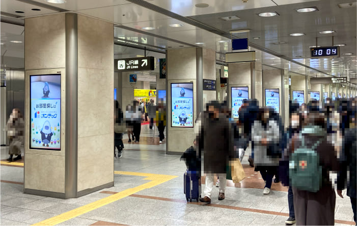 JR名古屋駅コンコースサイネージ実施2022/12/19〜25の様子6